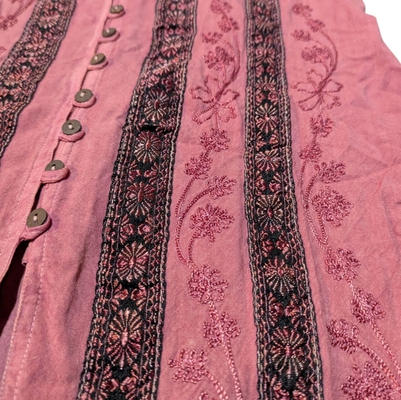 Raaga Embroidered Tunic Dress Boho Retro Vintage OS - Picture 5 of 8